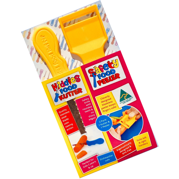 Kiddies Food Kutter Kiddies Food Kutter and Safety Food Peeler Twin Pack Yellow