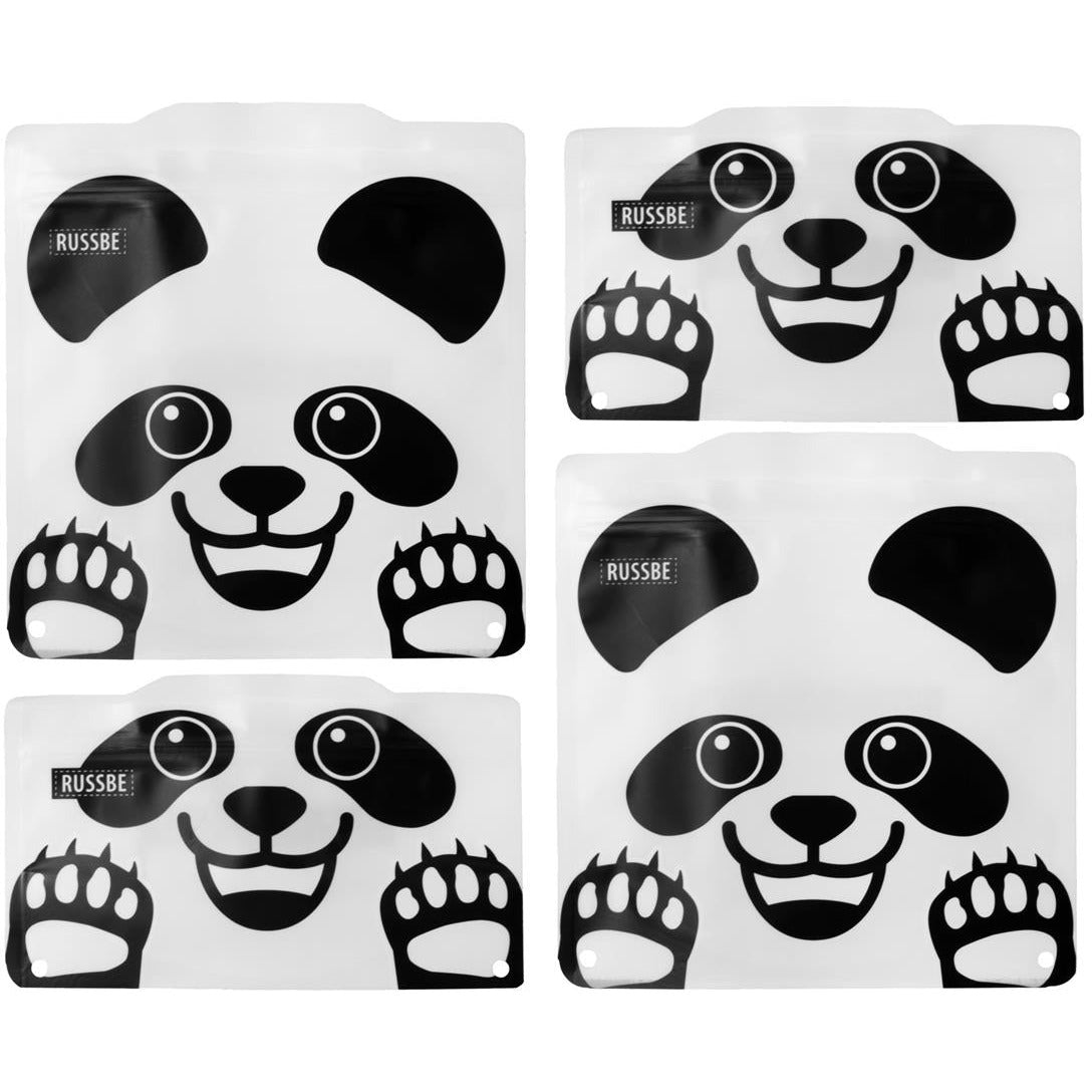 Russbe Snack/Sandwich Bags Set Of 4 - Panda