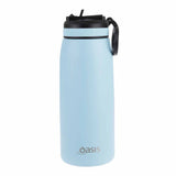 Oasis Insulated Sports Bottle Sipper Straw 780ml Island Blue