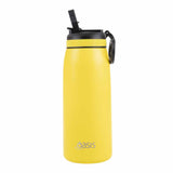 Oasis Insulated Sports Bottle Sipper Straw 780ml Neon Yellow | Straw Open