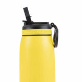 Oasis Insulated Sports Bottle Sipper Straw 780ml Neon Yellow | Close UP on straw