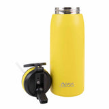 Oasis Insulated Sports Bottle Sipper Straw 780ml Neon Yellow | Lid off