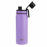 Oasis Insulated Challenger Bottle with Screw Cap 550ml Lavender - Lid Open