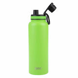Oasis Insulated Challenger Bottle with Screw Cap 1.1L Neon Green | Lid open