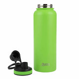 Oasis Insualted Challenger Bottle with Screw Cap 1.1L Neon Green | Lid off cap open