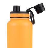 Oasis Insulated Challenger Bottle with Screw Cap 1.1L Neon Orange | Close up lid open