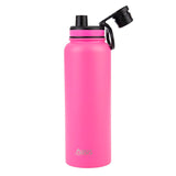 Oasis Insualted Challenger Bottle with Screw Cap 1.1L Neon Pink | Lid open