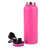 Oasis Insulated Challenger Bottle with Screw Cap 1.1L Neon Pink | Lid off and open
