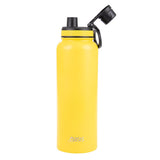 Oasis Insulated Challenger Bottle with Screw Cap 1.1L Neon Yellow | Lid open