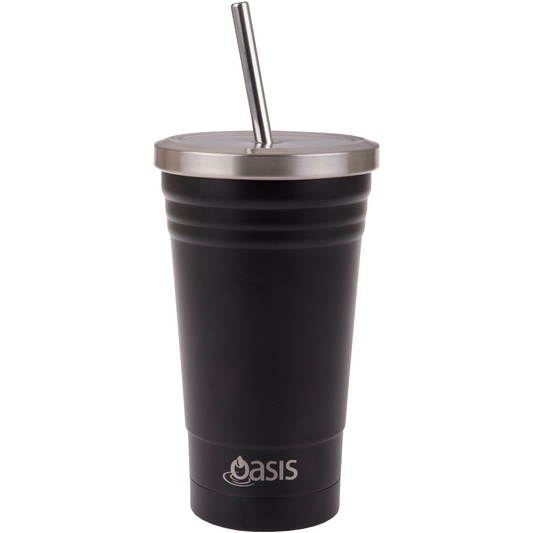 Oasis S/S Double Wall Insulated Tumbler W/Straw