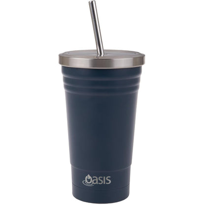 Oasis S/S Double Wall Insulated Tumbler W/Straw