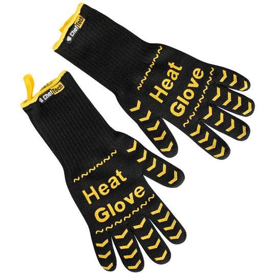 Chef Tech Heat Resistant Gloves - Pair - Yellow On Black