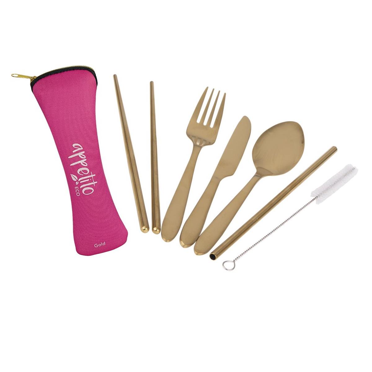Appetito 6 Piece Stainless Steel Travellers Cutlery Set