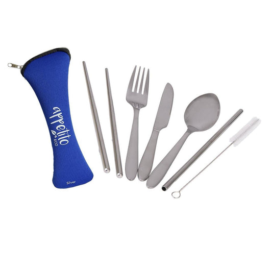 Appetito Stainless Steel Travellers Cutlery Set - 6 Piece Set