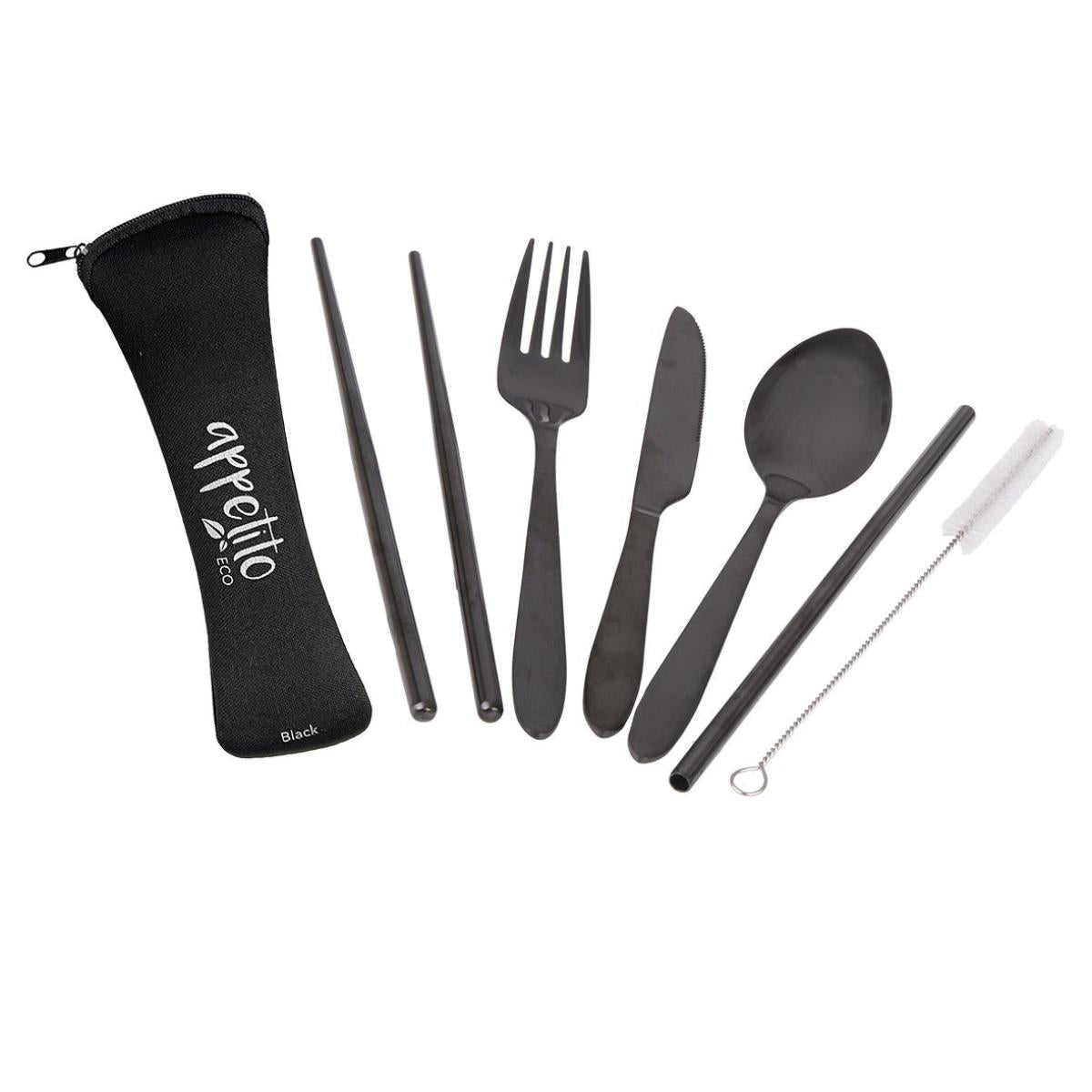 Appetito 6 Piece Stainless Steel Travellers Cutlery Set