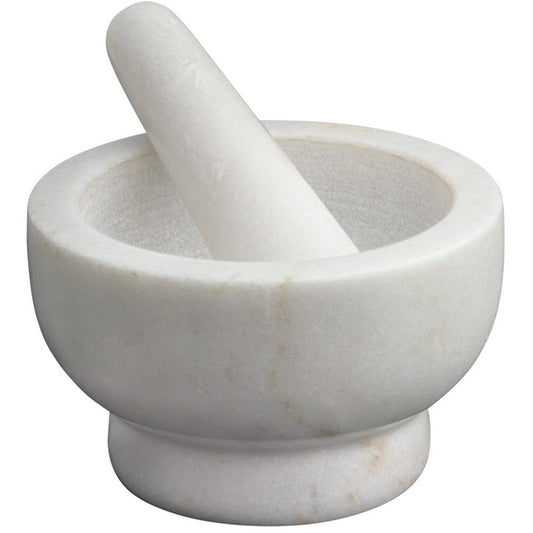 Avanti Marble Footed Mortar And Pestle - White