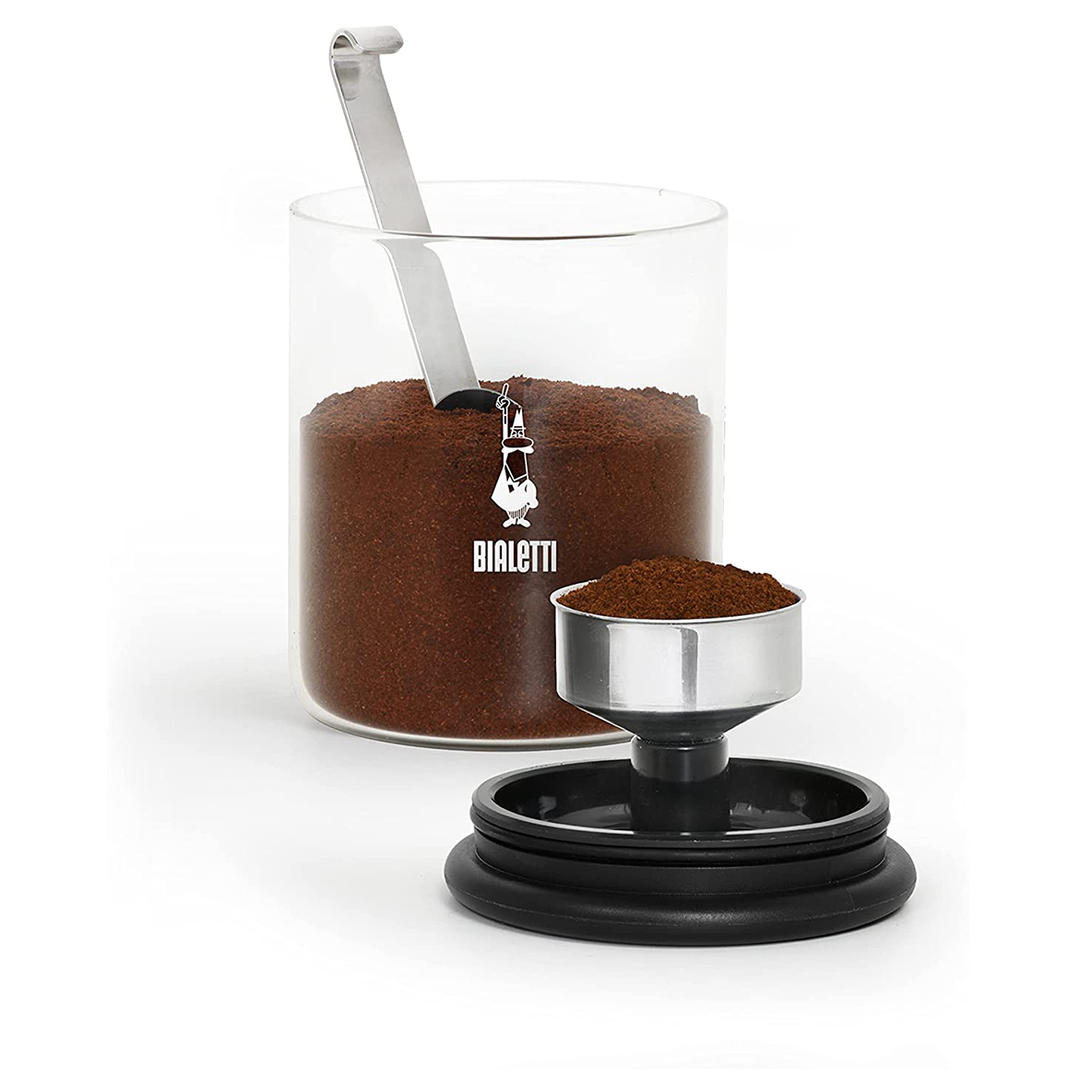 Bialetti Glass Coffee Jar W/Moka Top