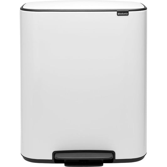 Brabantia Bo Pedal Bin 2x30L White