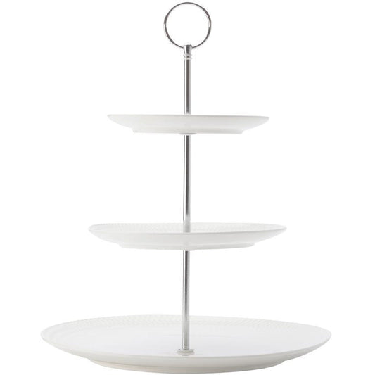 Maxwell & Williams White Basics Diamonds 3 Tier Cake Stand