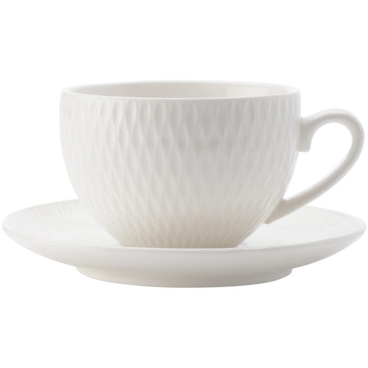 Maxwell & Williams White Basics Diamonds Demi Cup &#38; Saucer 90ml