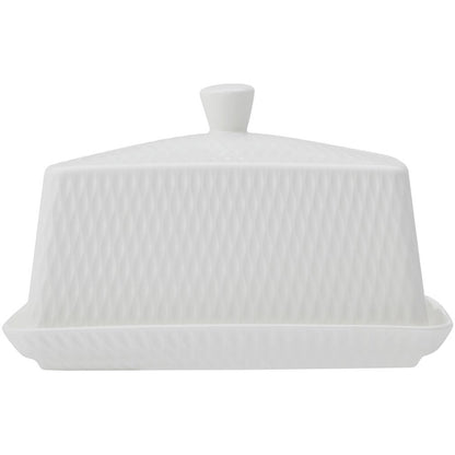 Maxwell & Williams White Basics Diamonds Butter Dish