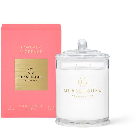 Glasshouse Forever Florence - Wild Peonies & Lily 380g Candle