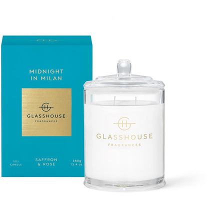 Glasshouse Midnight In Milan - Saffron & Rose 380g Candle