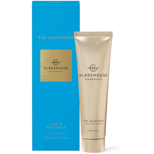 Glasshouse The Hamptons - Teak & Petitgrain 100ml Hand Cream