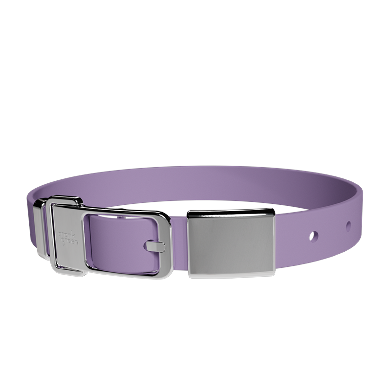 Frank Green Pet Collar + Name Tag Large - Collar: Lilac Haze