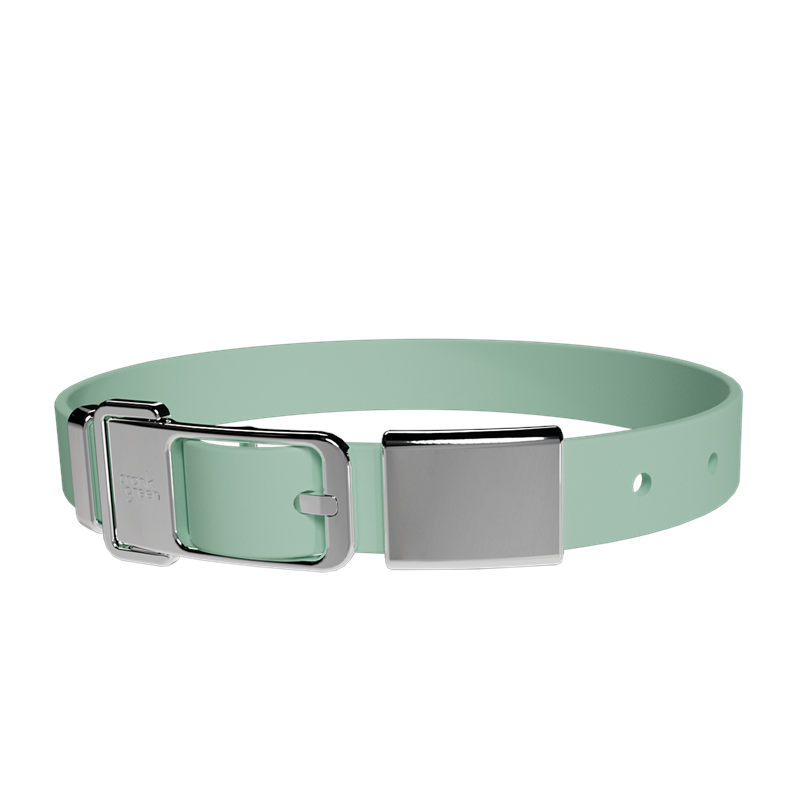 Frank Green Pet Collar + Name Tag Large - Collar: Mint Gelato