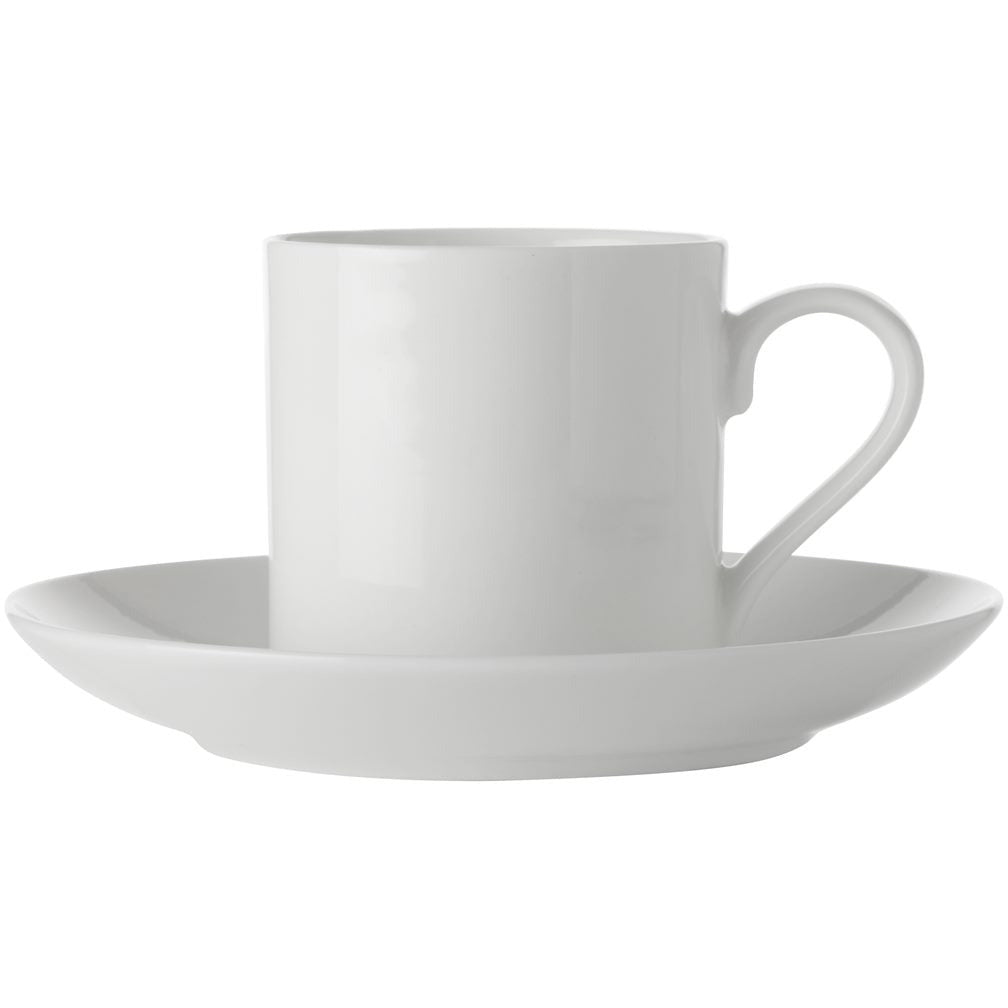 Maxwell & Williams White Basics Straight Demi Cup & Saucer 100Ml