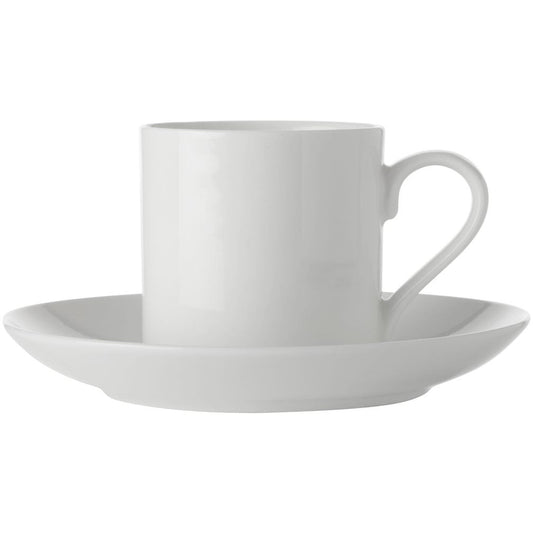 Maxwell & Williams White Basics Straight Demi Cup & Saucer 100Ml