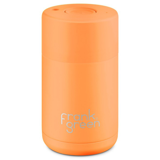 Frank Green Reusable Coffee Cup 10oz Ceramic - Neon Orange