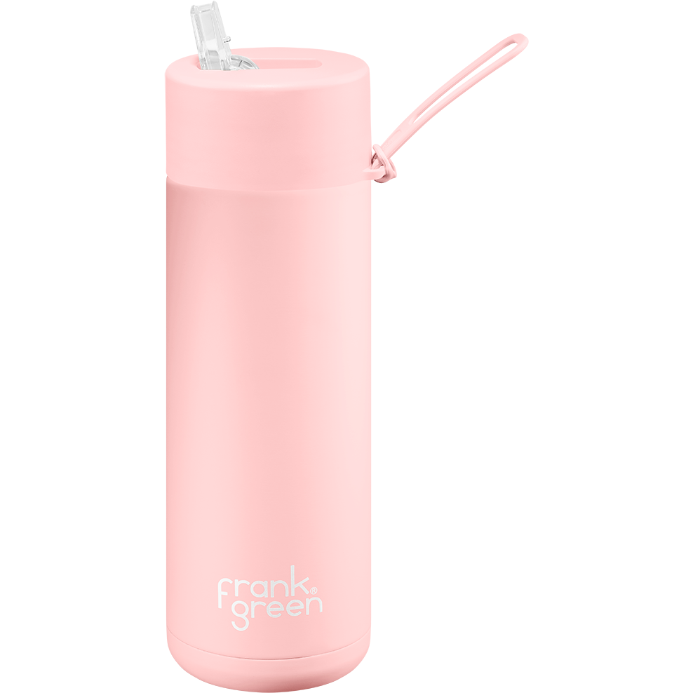 Frank Green Ultimate Ceramic Reusable Bottle with Straw 20oz - Blushed