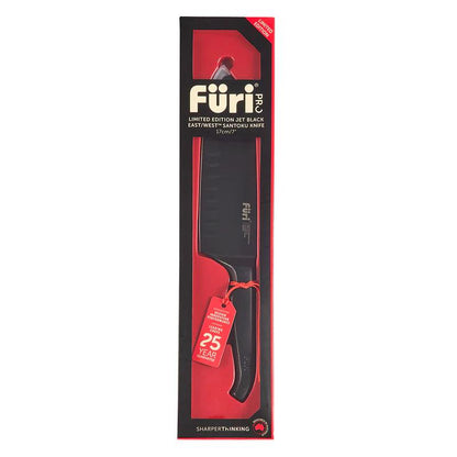 Furi Pro Jet Black East/West Santoku Knife 17cm