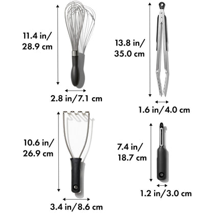 OXO Good Grips 4-Piece Essential Kitchen Tool Set