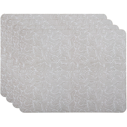 Maxwell & Williams Ripple Cork Back Placemat 34x26.5cm Set of 4 Gift Boxed