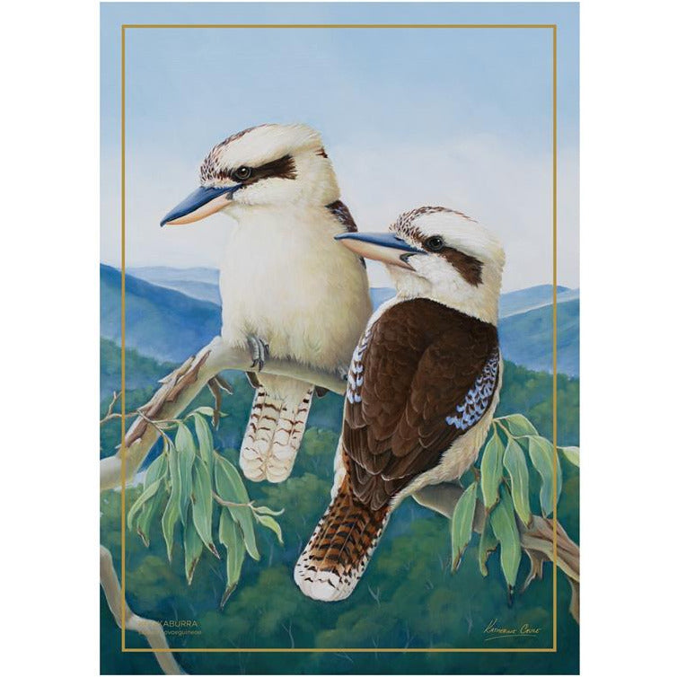 Maxwell & Williams Birds Of Australia Anniversary Tea Towel - Kookaburra