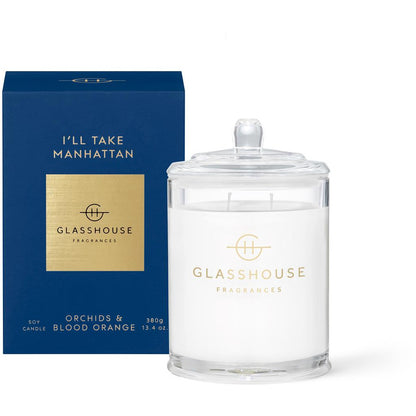 Glasshosue I'll Take Manhattan - Orchids And Blood Orange 380g Triple Scented Candle