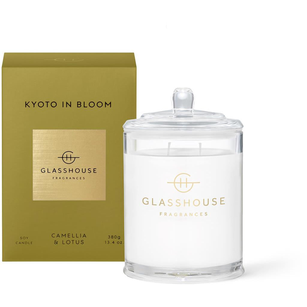 Glasshouse Kyoto In Bloom - Camellia And Lotus 380g Triple Scented Candle