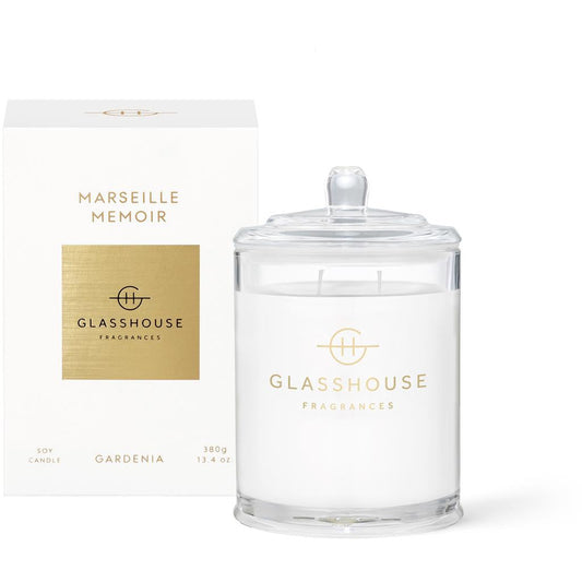Glasshouse Marseille Memoir - Gardenia 380g Triple Scented Candle