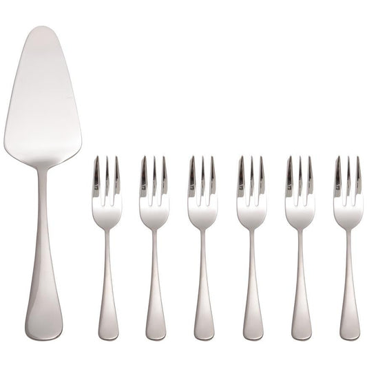 Maxwell & Williams Cosmopolitan Cake Server & Fork - 7 Piece Set