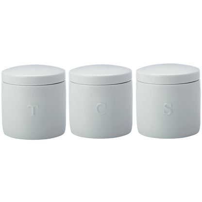 Maxwell and Williams Epicurious Canister 600ml Set Of 3 White Gift Boxed
