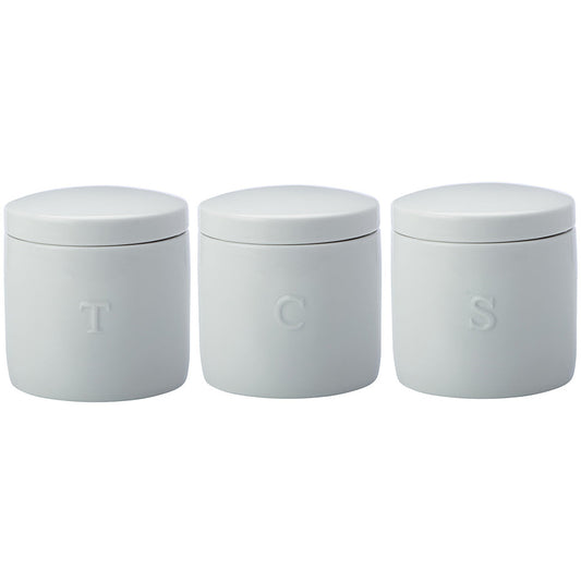 Maxwell and Williams Epicurious Canister 600ml Set Of 3 White Gift Boxed