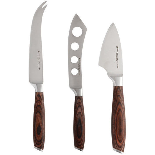 Maxwell & Williams Stanton Cheese Knife Set 3 Piece Wood Gift Boxed
