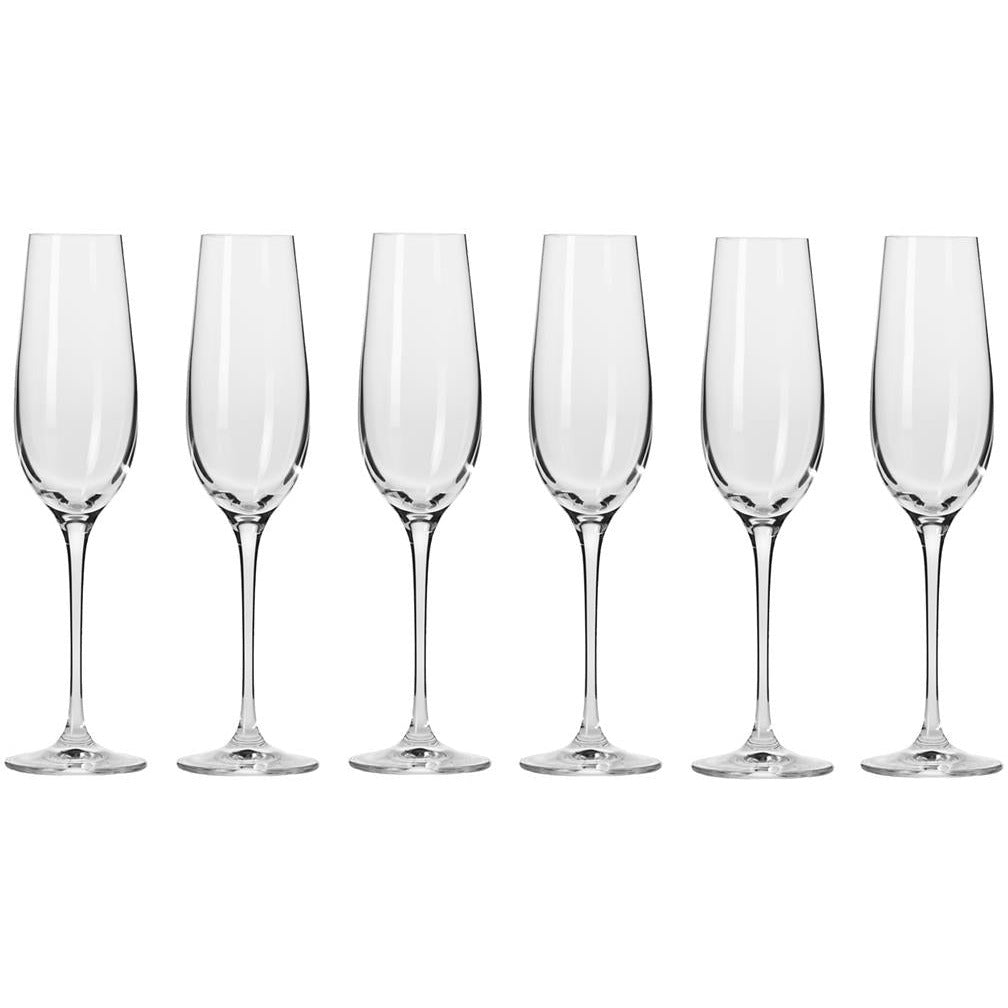 Krosno Harmony Champagne Flutes 180ml - 6 Piece