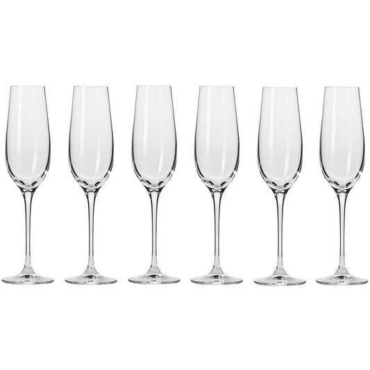 Krosno Harmony Champagne Flutes 180ml - 6 Piece