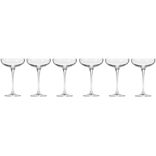 Krosno Harmony Champagne Coupe 240ml Glasses - 6 Piece