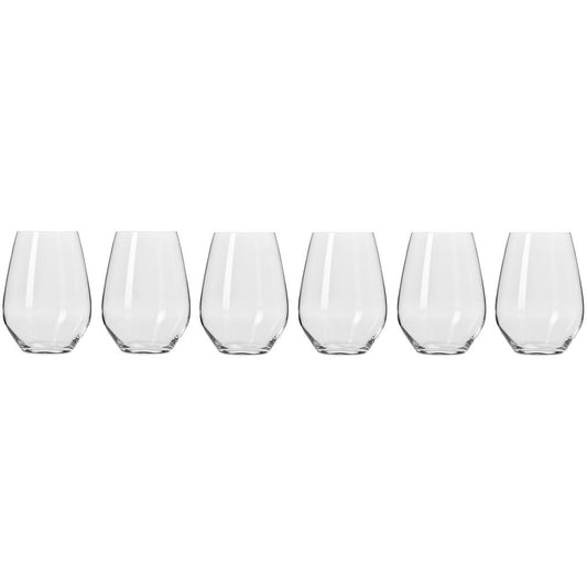 Krosno Harmony Stemless Wine Glass 540ml - 6 Piece