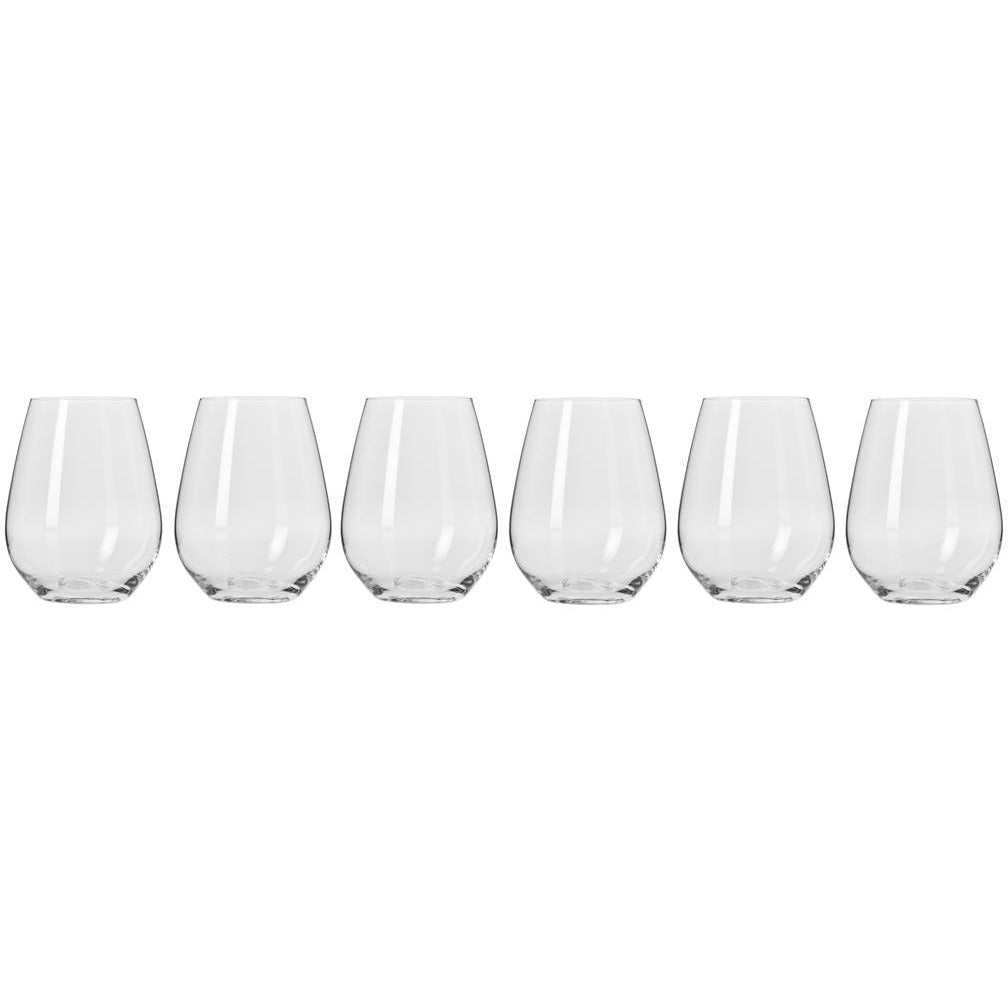 Krosno Harmony Stemless Wine Glasses 400ml - 6 Piece